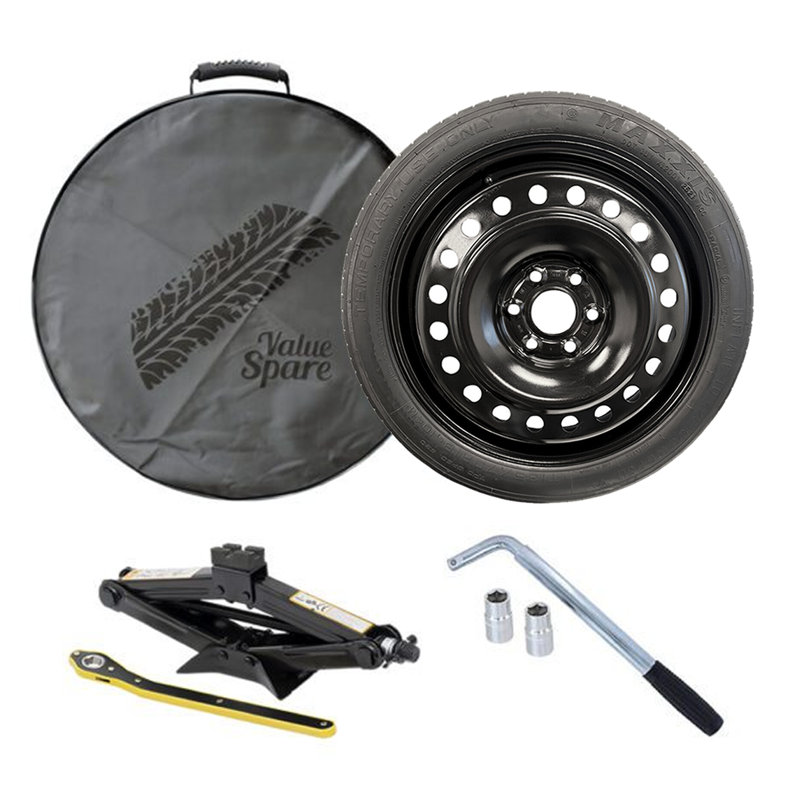 Complete Spare Tire Kit 2011-25 Toyota Sienna, Compact | Value Spare